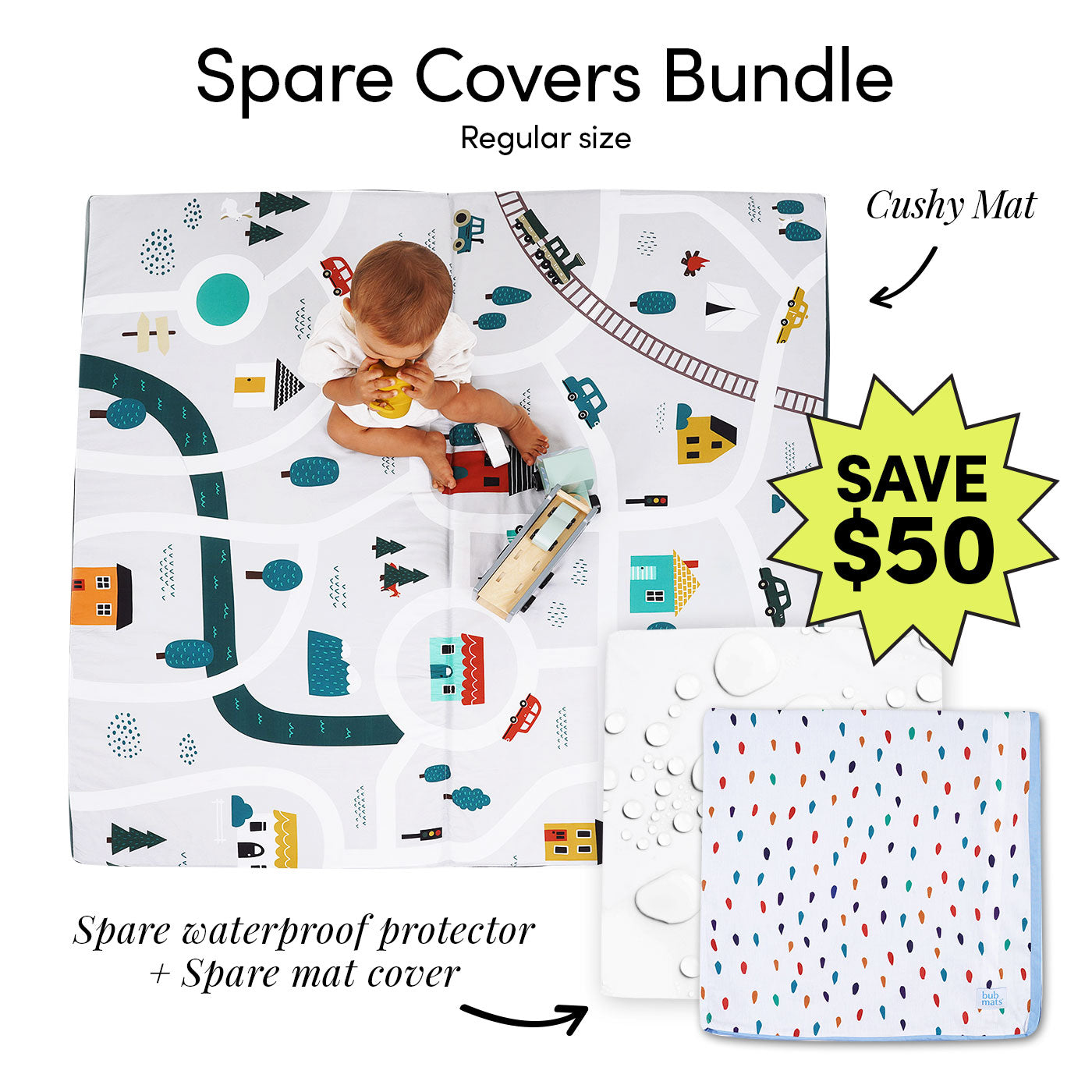 Spare Mat Cover + Waterproof Protector Bundle · Regular